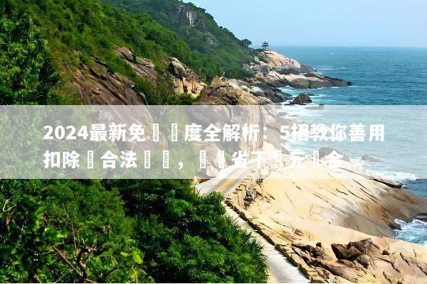 2024最新免稅額度全解析：5招教你善用扣除額合法節稅，輕鬆省下萬元稅金
